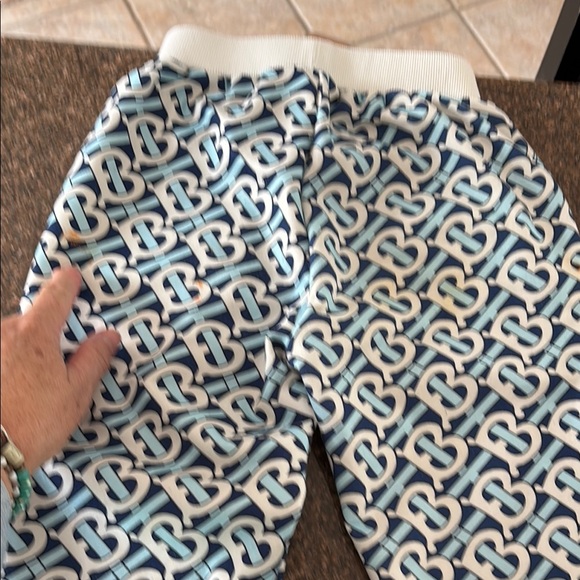 Burberry Boys/Girls Casual BLUE WHITE Monogram B Joggers-6/7 - Picture 14 of 16